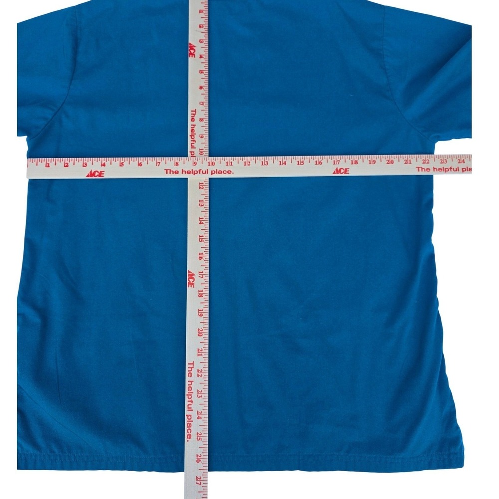 Butter Soft UA Teal Scrub Top Womens Large Short Sleeve V Neck Nurse Uniform - Picture 3 of 3